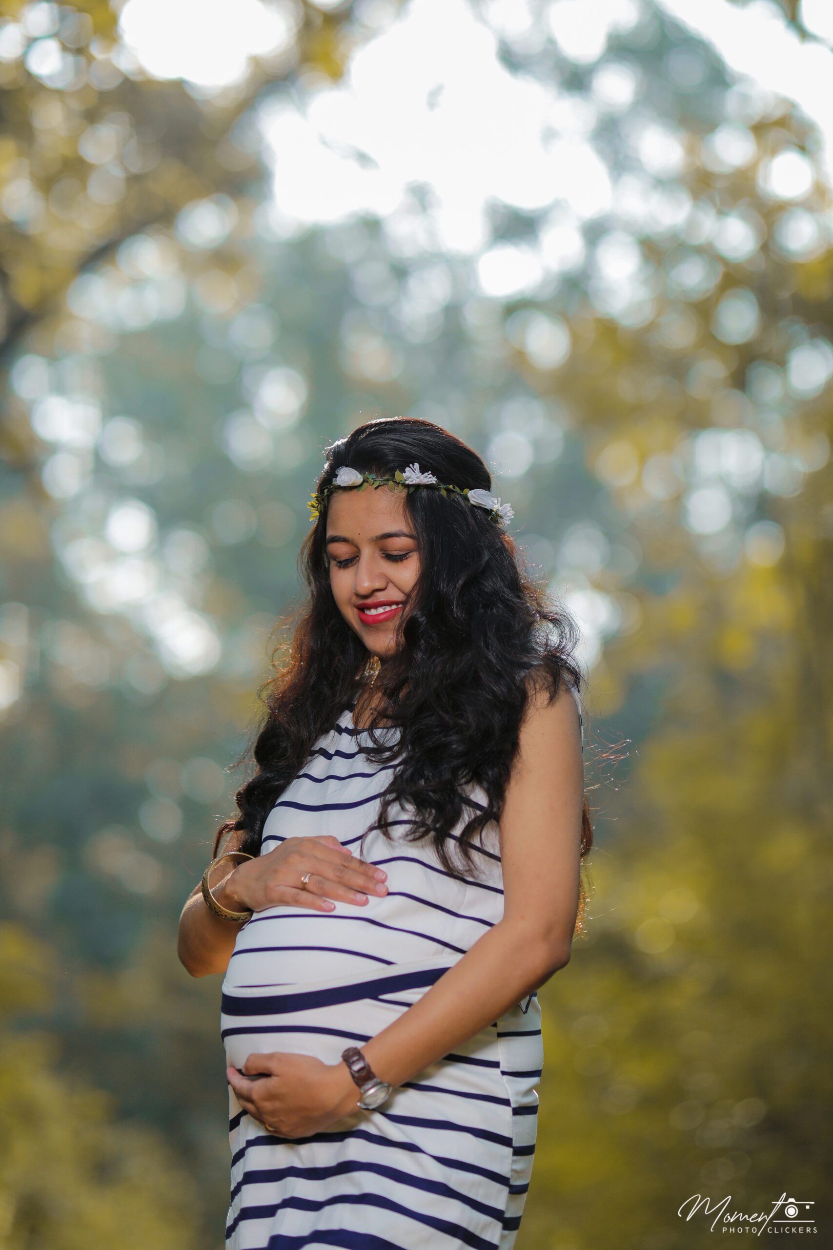 Mom with Baby Bump at Maternity Shoot
