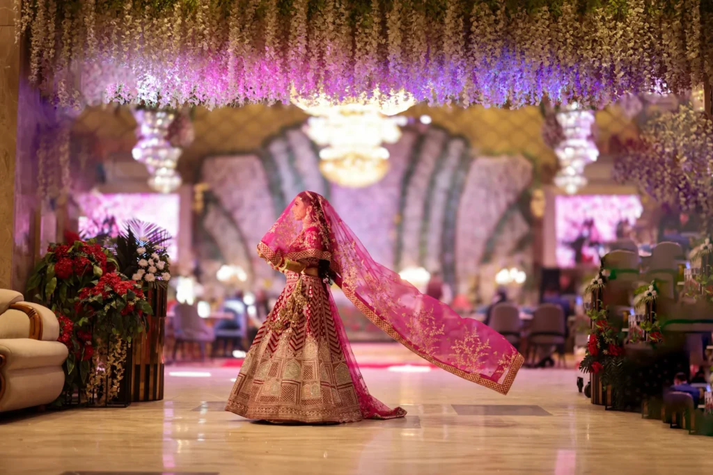 Wedding photography capturing bride moment